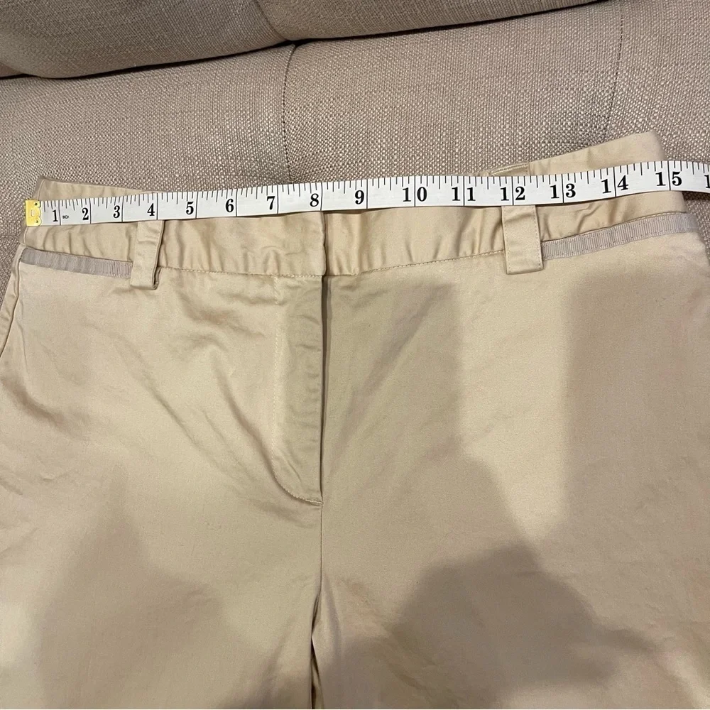 AB: Talbots Women's Pants Petite Size 10P Satin finish Cotton Blend Stretchy Tan